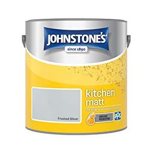 Johnstone's Kitchen Paint Frosted Silver Matt Finish Grease & Stain Resistant Suitable for Kitchen Walls & Ceilings Highly Durable Low Odour 12m2 Coverage per Litre 2.5L Johnstone's Kitchen Paint Frosted Silver Matt Finish Grease & Stain Resistant Suitable for Kitchen Walls & Ceilings Highly Durable Low Odour 12m2 Coverage per Litre 2.5L
