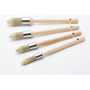 ProDec 4 piece Trade Professional Pointed Synthetic Sash Brush Set Ideal for Precise Painting of Sash Windows, Architraves and Other Curved, Moulded or Profiled Surfaces with Gloss and Satin Paints ProDec 4 piece Trade Professional Pointed Synthetic Sash Brush Set Ideal for Precise Painting of Sash Windows, Architraves and Other Curved, Moulded or Profiled Surfaces with Gloss and Satin Paints