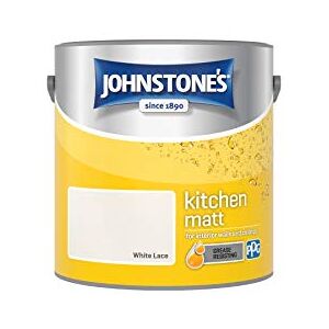 Johnstone's Kitchen Paint White Lace Matt Finish Grease & Stain Resistant Suitable for Kitchen Walls & Ceilings Highly Durable Low Odour 12m2 Coverage per Litre 2.5L Johnstone's Kitchen Paint White Lace Matt Finish Grease & Stain Resistant Suitable for Kitchen Walls & Ceilings Highly Durable Low Odour 12m2 Coverage per Litre 2.5L