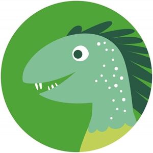 Komar DOT D1-068 Round and Self-Adhesive Non-Woven Photo Wallpaper Little Dino Velo Diameter 125 cm Dinosaur, Comic Wall Sticker for Children's Room Komar DOT D1-068 Round and Self-Adhesive Non-Woven Photo Wallpaper Little Dino Velo Diameter 125 cm Dinosaur, Comic Wall Sticker for Children's Room