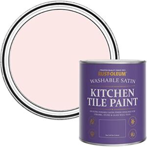 Rust-Oleum Pink water resistant Kitchen Tile Paint in Satin Finish Strawberry Vanilla 750ml Rust-Oleum Pink water resistant Kitchen Tile Paint in Satin Finish Strawberry Vanilla 750ml
