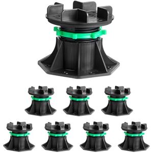 VEVOR Deck Blocks 8 PCS, 2200 lbs / 997.90 kg Load Capacity Deck Support Plastic Pedestal Paver, Raising 3.54-4.65 inch / 90-118 mm, Height Adjustable Shed Foundation Base for Wood Concrete Metal VEVOR Deck Blocks 8 PCS, 2200 lbs / 997.90 kg Load Capacity Deck Support Plastic Pedestal Paver, Raising 3.54-4.65 inch / 90-118 mm, Height Adjustable Shed Foundation Base for Wood Concrete Metal