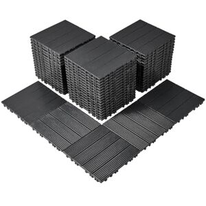 VEVOR Interlocking Deck Tiles, 54 Pack,12"x12" 54 sq. ft Plastic Waterproof Outdoor Flooring All Weather Use, Patio Floor Decking Covering Tiles for Porch Poolside Balcony Backyard, Dark Grey VEVOR Interlocking Deck Tiles, 54 Pack,12"x12" 54 sq. ft Plastic Waterproof Outdoor Flooring All Weather Use, Patio Floor Decking Covering Tiles for Porch Poolside Balcony Backyard, Dark Grey