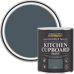 Rust-Oleum Green Kitchen Cupboard Paint in Matt Finish Deep Sea 750ml Rust-Oleum Green Kitchen Cupboard Paint in Matt Finish Deep Sea 750ml