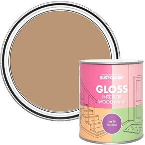 Rust-Oleum Brown Interior Wood Paint in Gloss Finish Fired Clay 750ml Rust-Oleum Brown Interior Wood Paint in Gloss Finish Fired Clay 750ml