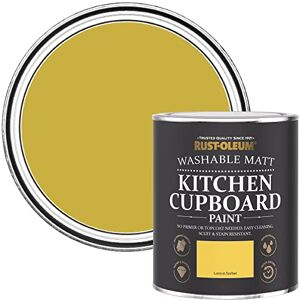 Rust-Oleum Yellow Kitchen Cupboard Paint in Matt Finish Lemon Sorbet 750ml Rust-Oleum Yellow Kitchen Cupboard Paint in Matt Finish Lemon Sorbet 750ml