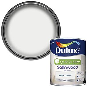 Dulux Quick Dry Satinwood Paint For Wood And Metal White Cotton 750 ml Dulux Quick Dry Satinwood Paint For Wood And Metal White Cotton 750 ml