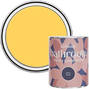 Rust-Oleum Yellow Moisture Resistant Bathroom Wood and Cabinet Paint in Gloss Finish Lemon Jelly 750ml Rust-Oleum Yellow Moisture Resistant Bathroom Wood and Cabinet Paint in Gloss Finish Lemon Jelly 750ml