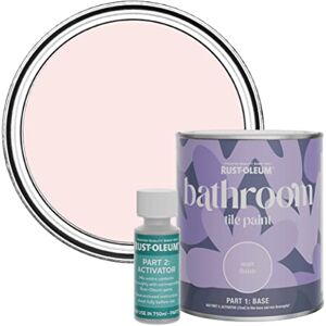 Rust-Oleum Pink Water-Resistant Bathroom Tile Paint in Matt Finish Strawberry Vanilla 750ml Rust-Oleum Pink Water-Resistant Bathroom Tile Paint in Matt Finish Strawberry Vanilla 750ml