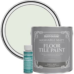 Rust-Oleum Green Washable Matt Floor Tile Paint Sage Mist 2.5L Rust-Oleum Green Washable Matt Floor Tile Paint Sage Mist 2.5L