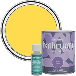 Rust-Oleum Yellow Water-Resistant Bathroom Tile Paint in Satin Finish Lemon Sorbet 750ml Rust-Oleum Yellow Water-Resistant Bathroom Tile Paint in Satin Finish Lemon Sorbet 750ml