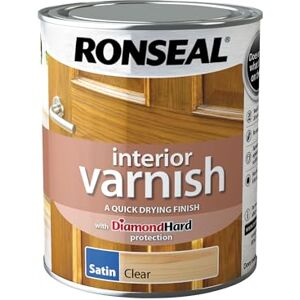 Ronseal Interior Varnish Clear Satin 750ml Ronseal Interior Varnish Clear Satin 750ml