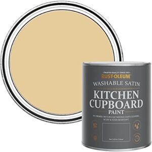 Rust-Oleum Yellow Scrubbable Kitchen Cupboard Paint in Satin Finish Sandstorm 750ml Rust-Oleum Yellow Scrubbable Kitchen Cupboard Paint in Satin Finish Sandstorm 750ml