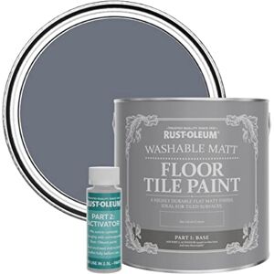 Rust-Oleum Grey Washable Matt Floor Tile Paint Marine Grey 2.5L Rust-Oleum Grey Washable Matt Floor Tile Paint Marine Grey 2.5L