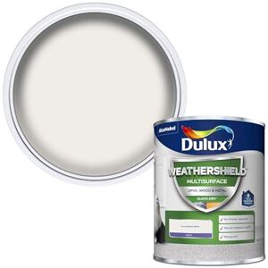 Dulux Weather Shield Multi-Surface Quick Dry Satin Paint, 750 ml Pure Brilliant White Dulux Weather Shield Multi-Surface Quick Dry Satin Paint, 750 ml Pure Brilliant White