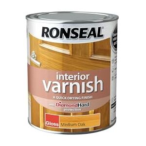 Ronseal Interior Varnish Medium Oak Gloss 750ml Ronseal Interior Varnish Medium Oak Gloss 750ml