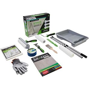 brackit Interior Walls & Ceiling Painter’s Kit- 17-Piece Decorators’ Supplies for Indoor Painting with Rollers, Paint Brush, Paint Tray, and More with a Complete Paint Roller Kit for Decorating brackit Interior Walls & Ceiling Painter’s Kit- 17-Piece Decorators’ Supplies for Indoor Painting with Rollers, Paint Brush, Paint Tray, and More with a Complete Paint Roller Kit for Decorating