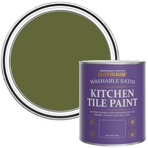 Rust-Oleum Green water resistant Kitchen Tile Paint in Satin Finish Jasper 750ml Rust-Oleum Green water resistant Kitchen Tile Paint in Satin Finish Jasper 750ml