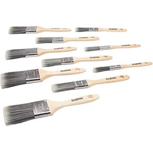 ProDec Trade 10 Synthetic Paint Brush Set 10 Piece Set for a Smooth Finish Painting with Emulsion, Gloss, Satin Paints on Walls, Ceilings, Wood, Metal 3x 0.5, 3x 1, 2x 1.5", 2x 2 inch ProDec Trade 10 Synthetic Paint Brush Set 10 Piece Set for a Smooth Finish Painting with Emulsion, Gloss, Satin Paints on Walls, Ceilings, Wood, Metal 3x 0.5, 3x 1, 2x 1.5", 2x 2 inch