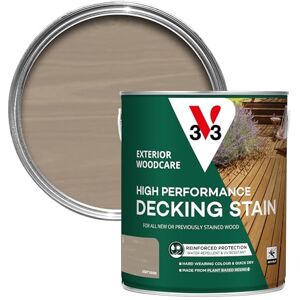 V33 High Performance Decking Stain Long-Lasting Weather Protection UV-Resistant Anti-Slip Biosourced Formula Light Silver 2.5 litres V33 High Performance Decking Stain Long-Lasting Weather Protection UV-Resistant Anti-Slip Biosourced Formula Light Silver 2.5 litres