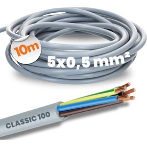 Lapp 10 Metre 00100034 Ölflex Classic 100 Control Line 5 x 0.5 mm² with Green-Yellow Protective Conductor 5G0.5 mm² I 5 Core Cable I Colour Coded PVC Cable 5 Core Lapp 10 Metre 00100034 Ölflex Classic 100 Control Line 5 x 0.5 mm² with Green-Yellow Protective Conductor 5G0.5 mm² I 5 Core Cable I Colour Coded PVC Cable 5 Core