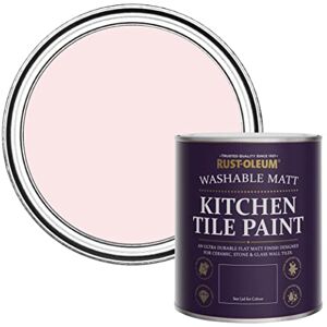 Rust-Oleum Pink water resistant Kitchen Tile Paint in Matt Finish Strawberry Vanilla 750ml Rust-Oleum Pink water resistant Kitchen Tile Paint in Matt Finish Strawberry Vanilla 750ml