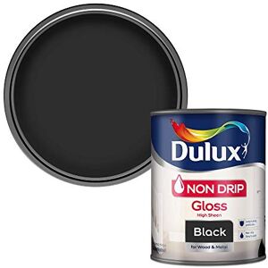Dulux Non Drip Gloss Paint For Wood And Metal Black 750 ml Dulux Non Drip Gloss Paint For Wood And Metal Black 750 ml