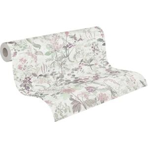 A.S. Création The Bos 388251 Non-Woven Wallpaper Country House Jungle Wallpaper 10.05 m x 0.53 White/Green/Made in Germany Pink A.S. Création The Bos 388251 Non-Woven Wallpaper Country House Jungle Wallpaper 10.05 m x 0.53 White/Green/Made in Germany Pink