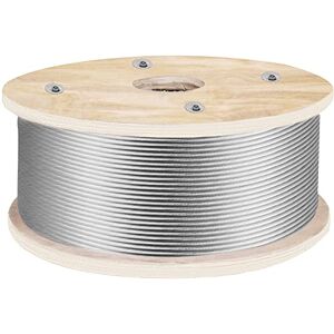 VEVOR 316 Stainless Steel Wire Rope 500ft Length, Steel Wire Cable 3/16 Inch, Steel Cable Railing Decking With 1x19 Strands Construction, 4700lbs Breaking Strength For Stair, Handrail, Clothesline VEVOR 316 Stainless Steel Wire Rope 500ft Length, Steel Wire Cable 3/16 Inch, Steel Cable Railing Decking With 1x19 Strands Construction, 4700lbs Breaking Strength For Stair, Handrail, Clothesline