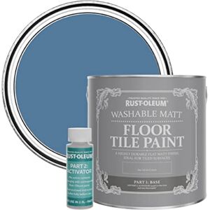 Rust-Oleum Blue Washable Matt Floor Tile Paint Blue Silk 2.5L Rust-Oleum Blue Washable Matt Floor Tile Paint Blue Silk 2.5L