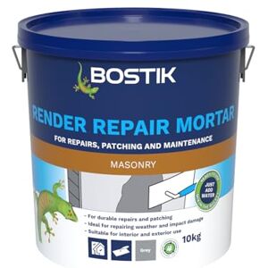 Bostik Cementone Render Repair Mortar 10kg Durable Repair & Patching Mortar Ready Mixed, Just Add Water Ideal for Weather & Impact Damage Interior & Exterior Use Bostik Cementone Render Repair Mortar 10kg Durable Repair & Patching Mortar Ready Mixed, Just Add Water Ideal for Weather & Impact Damage Interior & Exterior Use
