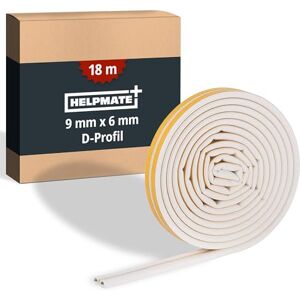HELPMATE Self-Adhesive Sealing Tape for Windows & Doors Window Seal/Door Seal for Insulating Gaps with 3 to 5.5 mm Width Sealing Tape 9 x 6 mm (D Profile 18 Metres White) HELPMATE Self-Adhesive Sealing Tape for Windows & Doors Window Seal/Door Seal for Insulating Gaps with 3 to 5.5 mm Width Sealing Tape 9 x 6 mm (D Profile 18 Metres White)