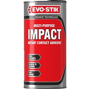 Evo-Stik Impact Adhesive 500ml Tin Multipurpose High-Strength Adhesive Bonds Instantly on Contact Fast Drying Evo-Stik Impact Adhesive 500ml Tin Multipurpose High-Strength Adhesive Bonds Instantly on Contact Fast Drying