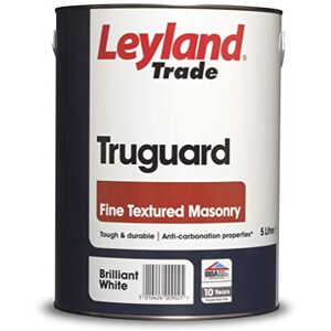 Leyland Trade Truguard Fine Textured Masonry Paint Brilliant White 5L Leyland Trade Truguard Fine Textured Masonry Paint Brilliant White 5L