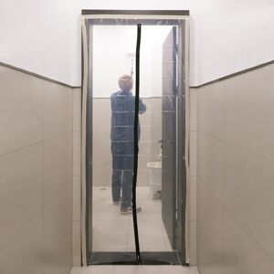 ROLLINGDOG Door Covers Dust Barrier with Zip Cut to Size Construction Plastic Drop Cloth Zipper Door for Wall and Room Temporary Painting Protection ROLLINGDOG Door Covers Dust Barrier with Zip Cut to Size Construction Plastic Drop Cloth Zipper Door for Wall and Room Temporary Painting Protection