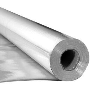 VEVOR Double Reflective Insulation Roll, Non-Perforated Woven Fabric Radiant Barrier, 0.15mm 38.1m x 1.22m, Double-Sided Aluminum Foil Heat Reflective Shield, Thermal Insulation Roll for Window Roof VEVOR Double Reflective Insulation Roll, Non-Perforated Woven Fabric Radiant Barrier, 0.15mm 38.1m x 1.22m, Double-Sided Aluminum Foil Heat Reflective Shield, Thermal Insulation Roll for Window Roof
