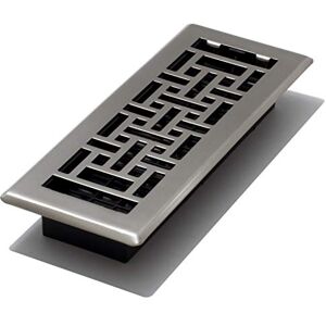 Decor Grates AJH310-NKL Oriental Floor Register, Brushed Nickel, 3x10 Inches Decor Grates AJH310-NKL Oriental Floor Register, Brushed Nickel, 3x10 Inches