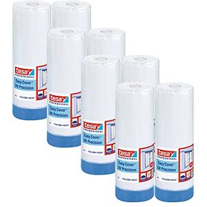 tesa UK tesa Easy Cover 4411 UV Precision Pack of 8 Painter's Film with Masking Tape for Masking and Covering 2-in-1 Painter's Tape with Film White/Transparent Each 17 m x 2.6 m tesa UK tesa Easy Cover 4411 UV Precision Pack of 8 Painter's Film with Masking Tape for Masking and Covering 2-in-1 Painter's Tape with Film White/Transparent Each 17 m x 2.6 m