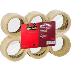 Scotch Secure Seal Packaging Tape Transparent 50 mm x 66 m 6 Rolls/Pack Ideal for Packing Boxes and Parcels Scotch Secure Seal Packaging Tape Transparent 50 mm x 66 m 6 Rolls/Pack Ideal for Packing Boxes and Parcels