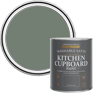Rust-Oleum Green Scrubbable Kitchen Cupboard Paint in Satin Finish Serenity 750ml Rust-Oleum Green Scrubbable Kitchen Cupboard Paint in Satin Finish Serenity 750ml