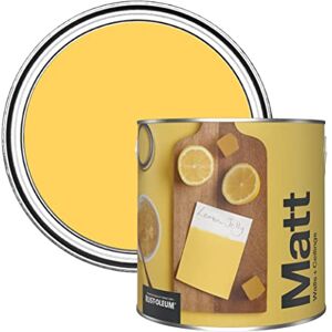 Rust-Oleum Colours Matt Emulsion Wall and Ceiling Paint Lemon Jelly 2.5L Rust-Oleum Colours Matt Emulsion Wall and Ceiling Paint Lemon Jelly 2.5L