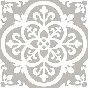 FloorPops WallPops FP2942 Medina Peel & Stick Floor Tiles, Grey,12 x 12 inches FloorPops WallPops FP2942 Medina Peel & Stick Floor Tiles, Grey,12 x 12 inches