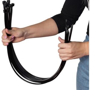 ERKO Cable Ties Heavy Duty Black 18 inch 450 x 7,6 mm 100 Pieces UV Resistant, 120lbs Tensile Strength, Zip Tie Wraps, Strong ERKO Cable Ties Heavy Duty Black 18 inch 450 x 7,6 mm 100 Pieces UV Resistant, 120lbs Tensile Strength, Zip Tie Wraps, Strong