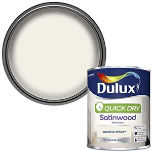 Dulux Quick Dry Satinwood Paint For Wood And Metal Jasmine White 750 ml Dulux Quick Dry Satinwood Paint For Wood And Metal Jasmine White 750 ml