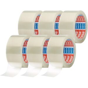tesa UK tesapack 64014 Low-Noise Parcel Tape, Pack of 6, for Packing Parcels and Shipping Boxes, Transparent, 6 Rolls, Each Roll 66 m tesa UK tesapack 64014 Low-Noise Parcel Tape, Pack of 6, for Packing Parcels and Shipping Boxes, Transparent, 6 Rolls, Each Roll 66 m