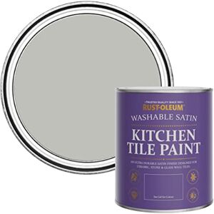 Rust-Oleum Grey water resistant Kitchen Tile Paint in Satin Finish Flint 750ml Rust-Oleum Grey water resistant Kitchen Tile Paint in Satin Finish Flint 750ml