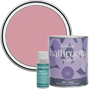 Rust-Oleum Pink Water-Resistant Bathroom Tile Paint in Satin Finish Dusky Pink 750ml Rust-Oleum Pink Water-Resistant Bathroom Tile Paint in Satin Finish Dusky Pink 750ml