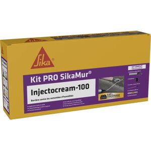 Sika Mur InjectoCream 100, Treatment against capillary upwelling/ rising humidity in walls, 20m linear kit, White Sika Mur InjectoCream 100, Treatment against capillary upwelling/ rising humidity in walls, 20m linear kit, White