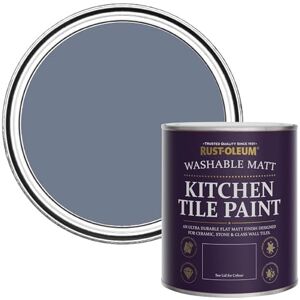 Rust-Oleum Blue water resistant Kitchen Tile Paint in Matt Finish Hush 750ml Rust-Oleum Blue water resistant Kitchen Tile Paint in Matt Finish Hush 750ml