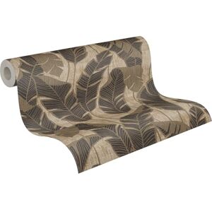 A.S. Création Wallpaper with Leaves Beige Black Jade Wallpaper 395024 High-Quality Non-Woven Wallpaper with Plants for Different Rooms 10.05 m x 0.53 m Made in Germany A.S. Création Wallpaper with Leaves Beige Black Jade Wallpaper 395024 High-Quality Non-Woven Wallpaper with Plants for Different Rooms 10.05 m x 0.53 m Made in Germany
